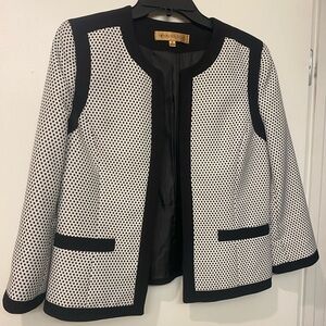 Nipon Boutique Black and White Tailored Blazer